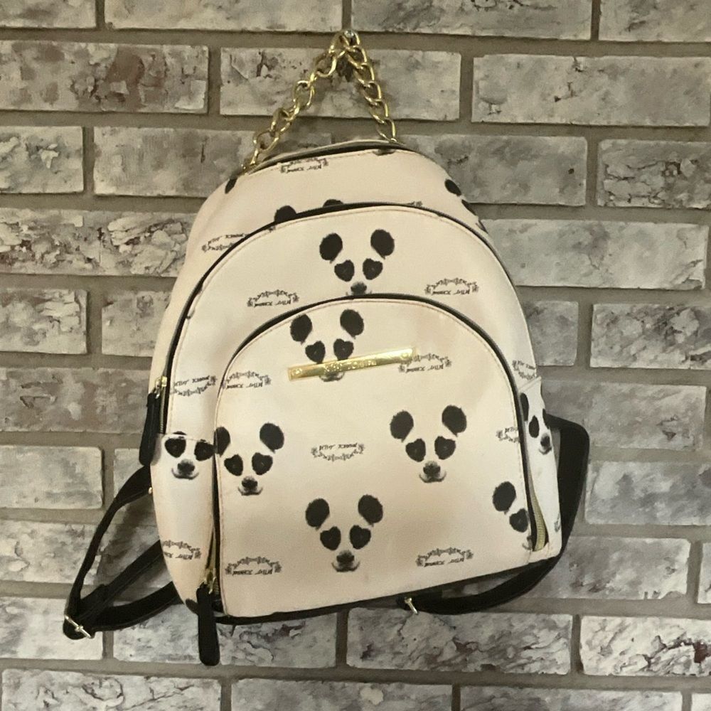 Betsey Johnson Panda Mini Backpack with Floral Lining 🐼🌸